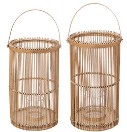 Set mit 2 Bambuslaternen