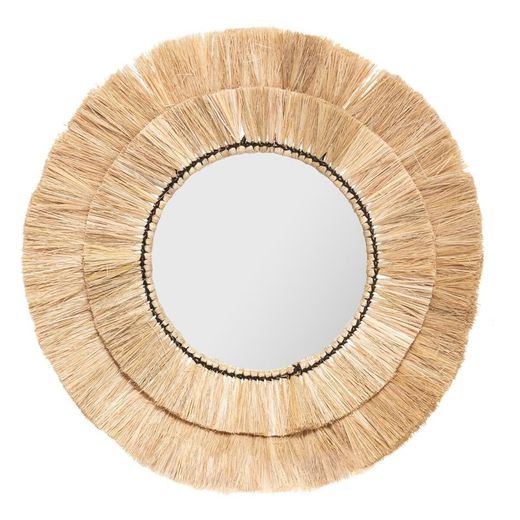 Set mit 3 Spiegeln aus Bast Alba Diam. 40, 30 und 20 cm