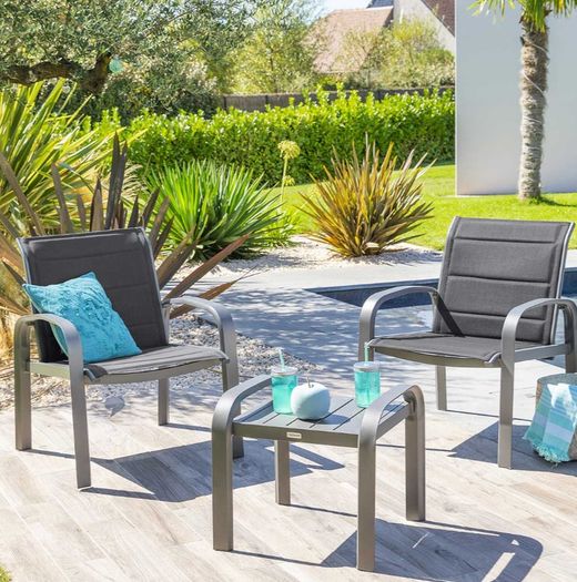 Elisa Outdoor-Wohnzimmer-Set in Anthrazit