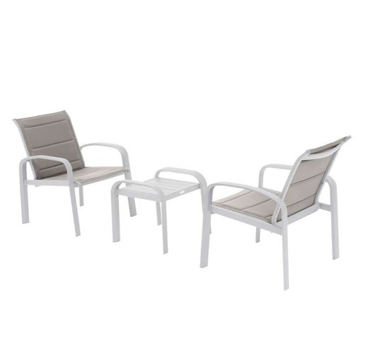 Conjunto Salon Exterior Elisa color blanco