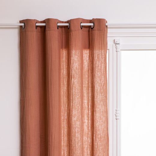 Cortina de gasa de algodón Jamana rosa 130x260 cm