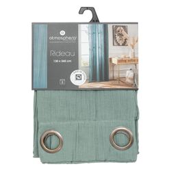 Jamana-Vorhang aus grüner Baumwollgaze, 130 x 260 cm