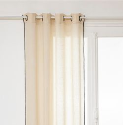 Cortina de lino beige 130x260cm