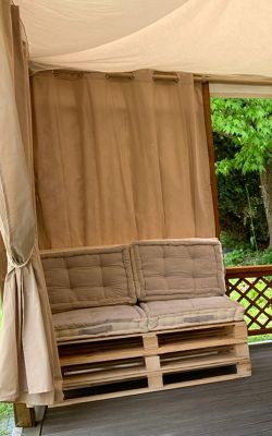 Cuscino chambray beige chiaro 60x80x10