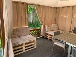 Cuscino chambray beige chiaro 60x80x10