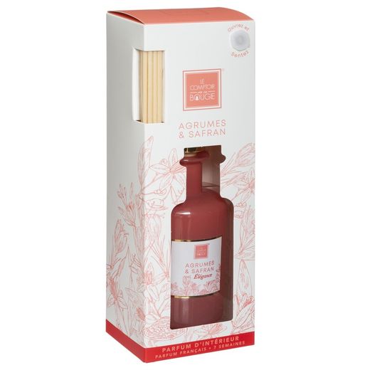 Duftkerze und Diffusor im Paket mit Zitrus- und Safranduft