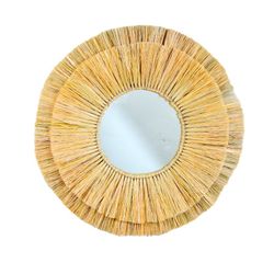 Miroir en bambou ibiza d 60 cm