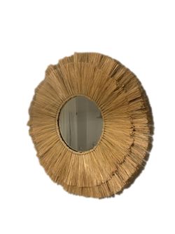 Miroir en bambou ibiza d 60 cm