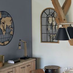 Spiegel Zoé Schwarzes Metall 60x107 cm