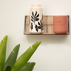 Libreria Sofia in metallo e corda 48x21 cm
