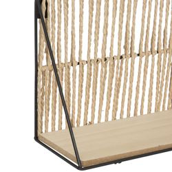 Libreria Sofia in metallo e corda 48x21 cm