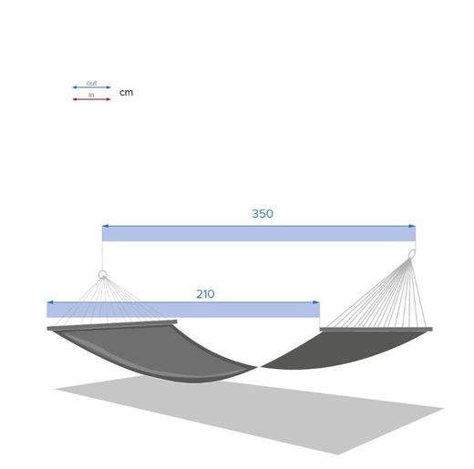Amaca a righe grigie 210x110 cm