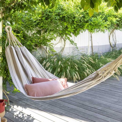 Amaca a righe tortora 210x110 cm