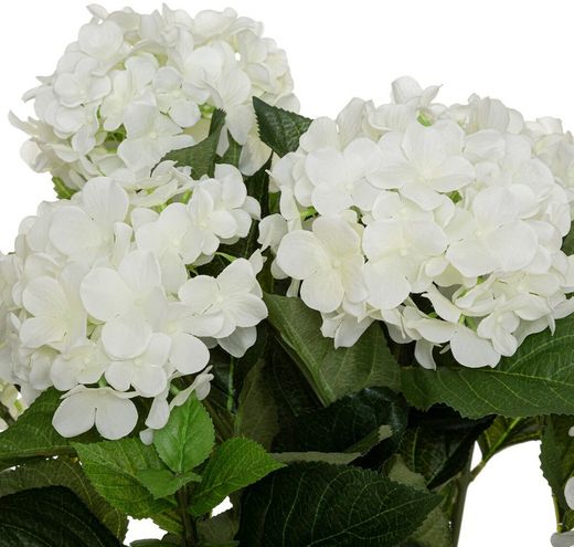 Hortensia artificiel avec pot en ciment. Hauteur 60cm