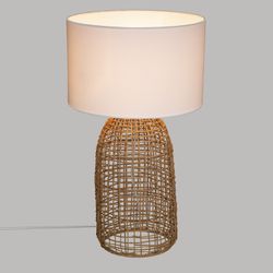 Karla Rattan-Zylinderlampe 56 cm