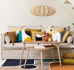 Beige Hängelampe Tery D 57 cm