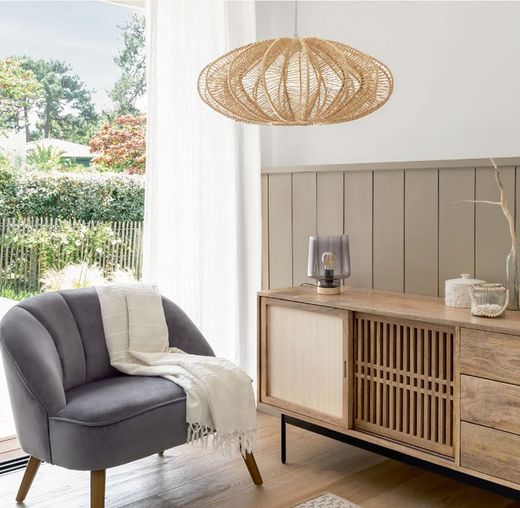 Beige Hängelampe Tery D 57 cm