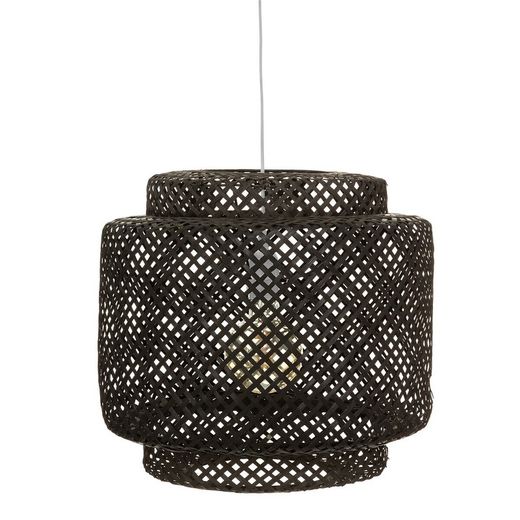 Hängelampe aus schwarzem Bambus, Durchmesser 40 cm