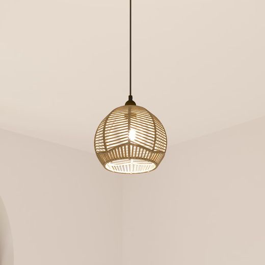Lampada a sospensione in corda Diam. 24 cm