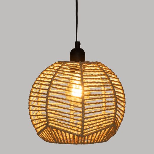Lampada a sospensione in corda Diam. 24 cm