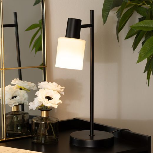 Schwarze Tischlampe Top. 45cm