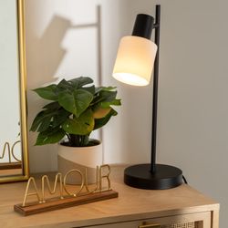 Schwarze Tischlampe Top. 45cm