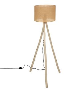 Lampada da terra treppiede in legno naturale Vista mare, altezza 151 cm
