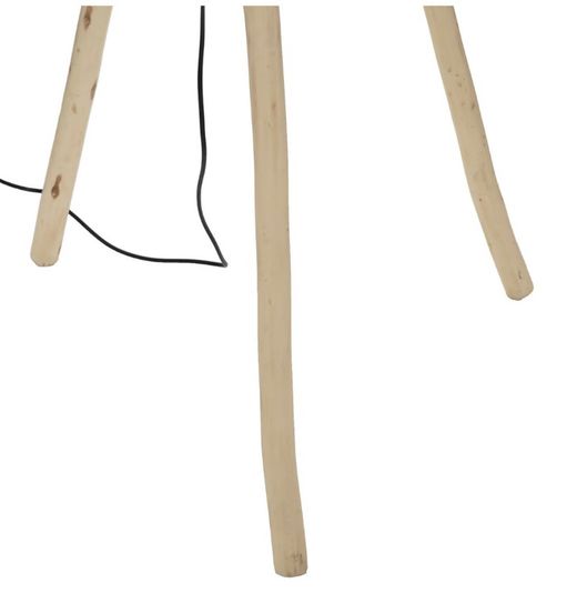 Lampada da terra treppiede in legno naturale Vista mare, altezza 151 cm