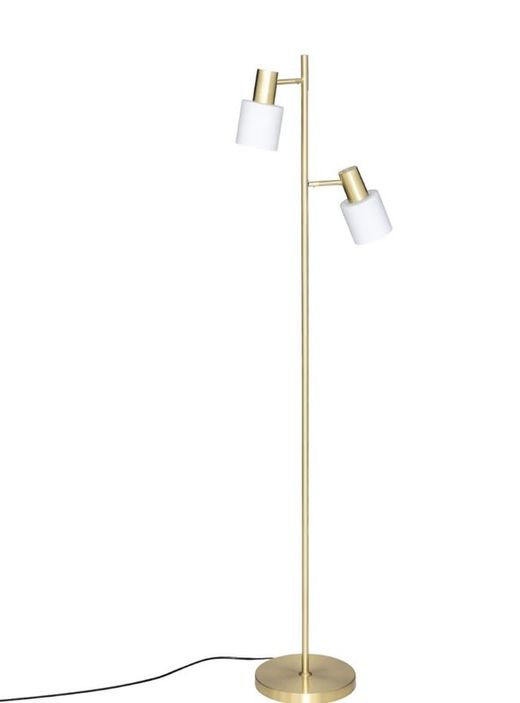 Lampara metáilca dorada altura 143 cm