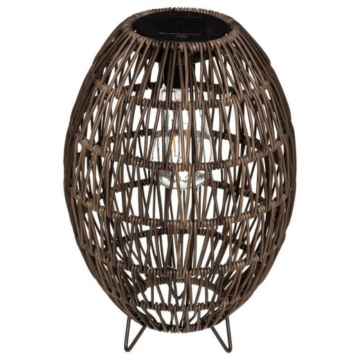 Lampara de exterior solar marrón altura 32 cm