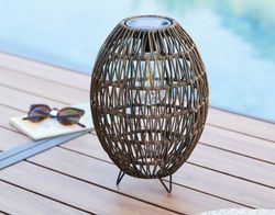 Braune Solarlampe, Höhe 32 cm