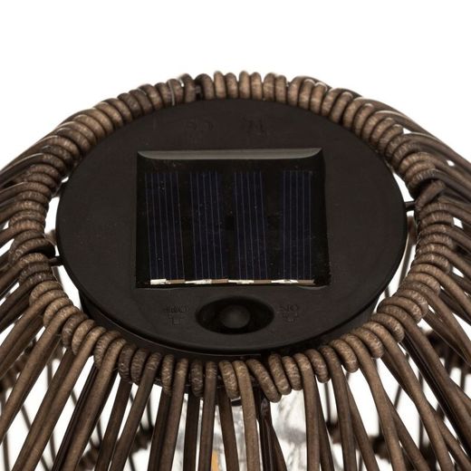 Braune Solarlampe, Höhe 32 cm