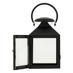 Lanterne en métal noire Haut.17 cm