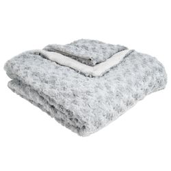 Coperta Bouclette grigia 120x160 cm