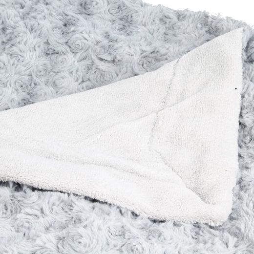 Coperta Bouclette grigia 120x160 cm