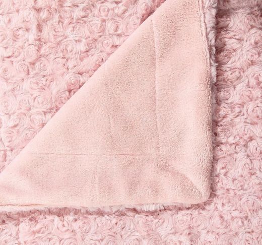Couverture Bouclette Rose 120x160 cm