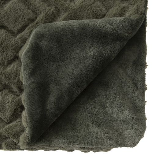 Coperta Mara verde con motivi geometrici 120x160 cm