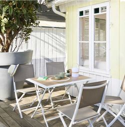 Azua weißer 4-Sitzer-Tisch 70x110 cm