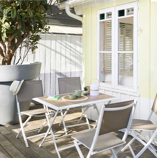 Azua weißer 4-Sitzer-Tisch 70x110 cm