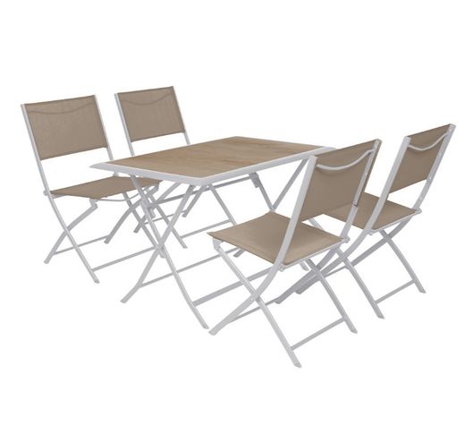 Azua weißer 4-Sitzer-Tisch 70x110 cm