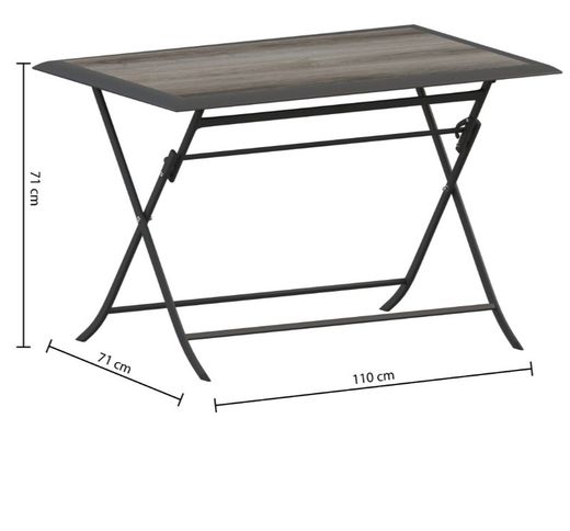 Azua weißer 4-Sitzer-Tisch 70x110 cm