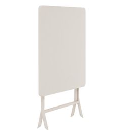 Elfenbeinfarbener 2-Sitzer-Klapptisch 70x70 cm