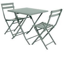 Olivgrüner 2-Sitzer-Klapptisch 70x70 cm