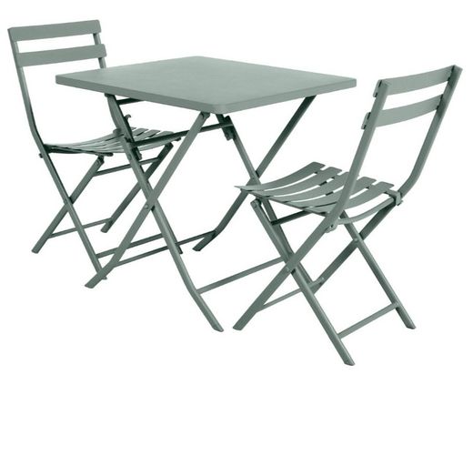Olivgrüner 2-Sitzer-Klapptisch 70x70 cm