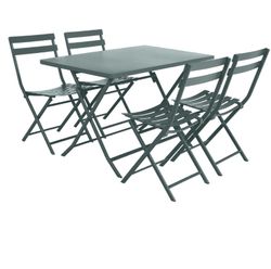Jadegrüner 4-Sitzer-Klapptisch 70x110 cm