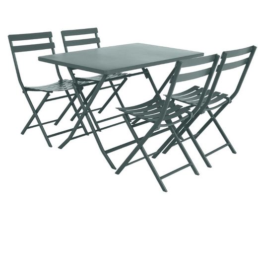 Jadegrüner 4-Sitzer-Klapptisch 70x110 cm