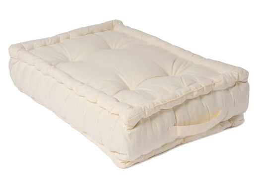 Packung mit 2 Rückenlehnen und 2 Palettensitzen Ecru