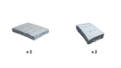 Imballo 2 schienali e 2 sedili pallet bicolore grigio
