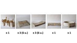 Confezione di stoviglie in cotone per 6 persone