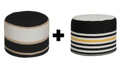 Packung mit 2 Sitzpuffs Cabrera 1 und Cabrera 2